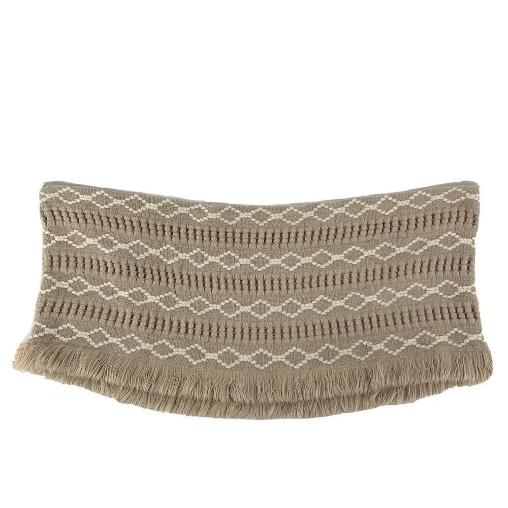 Caroline Hill Pink Fringe Trim Infinity Scarf